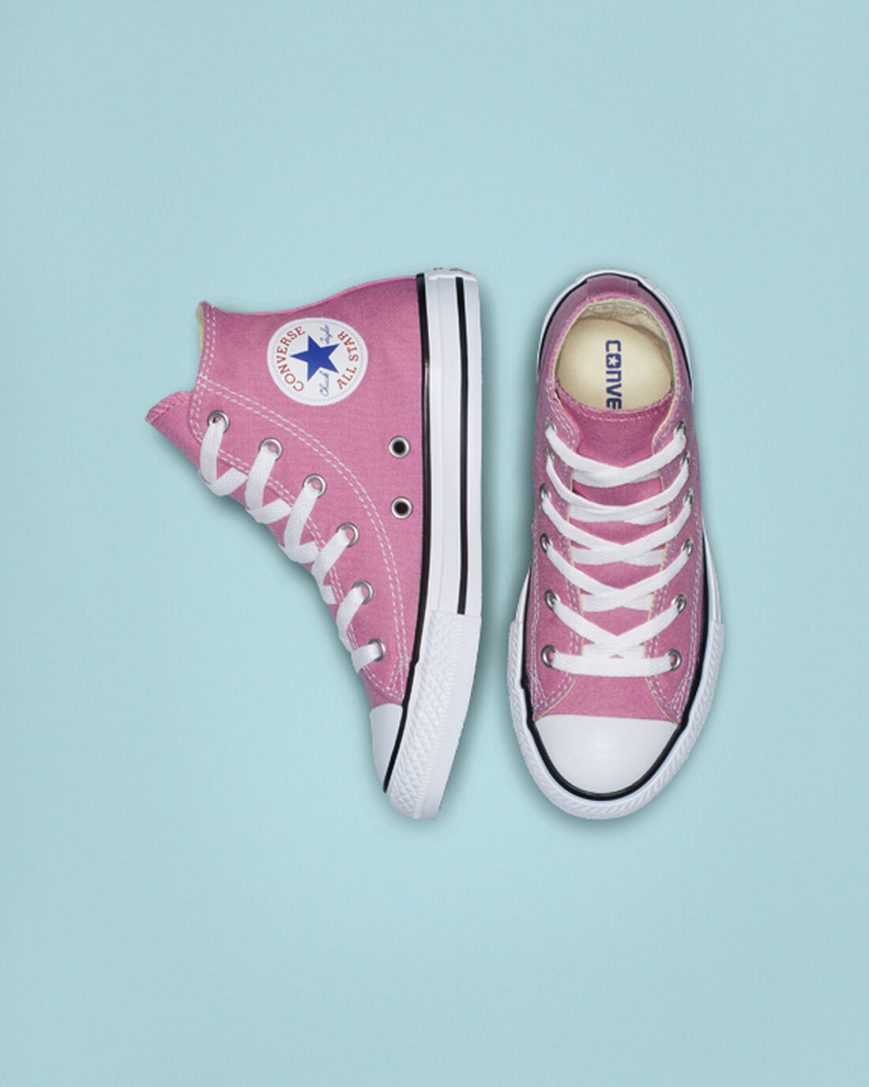 Zapatillas Altas Converse Chuck Taylor All Star Classic Niño Rosas | PE 75L08P